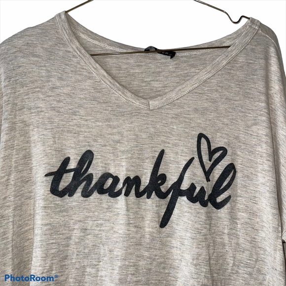 zutter Tops - ZUTTER | Cream THANKFUL 🖤 3/4 Length Sleeve Tunic